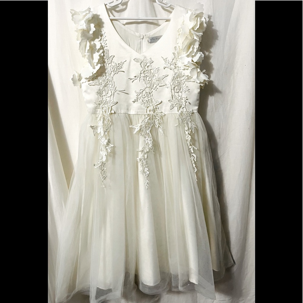 Ivory Trish Scully Girl Dress Size 12 & 14